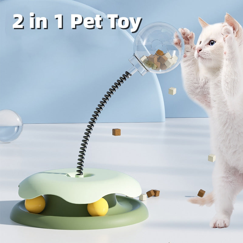 Cat Leakage Food 2 in 1 Toys Turntable Ball Toys 