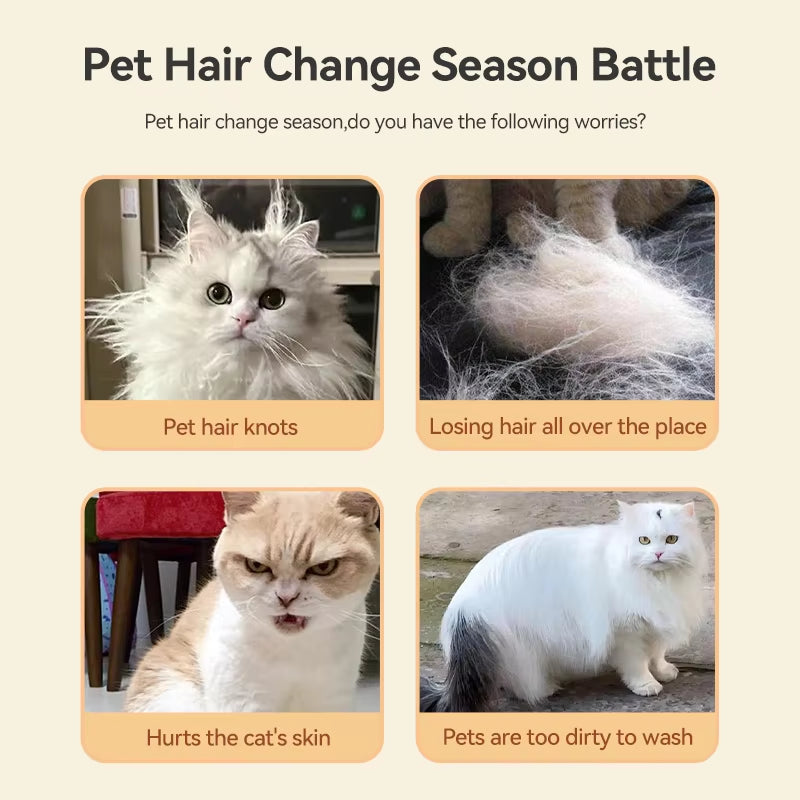  Pet Steam Comb Cat Electric Spray Brushes for Dog Hair Removal 