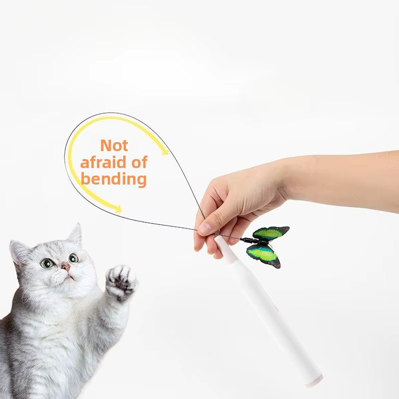 Electric Suction Cup Cat Toy Rotating Butterfly Flying Cat Self-Entertaining Toy