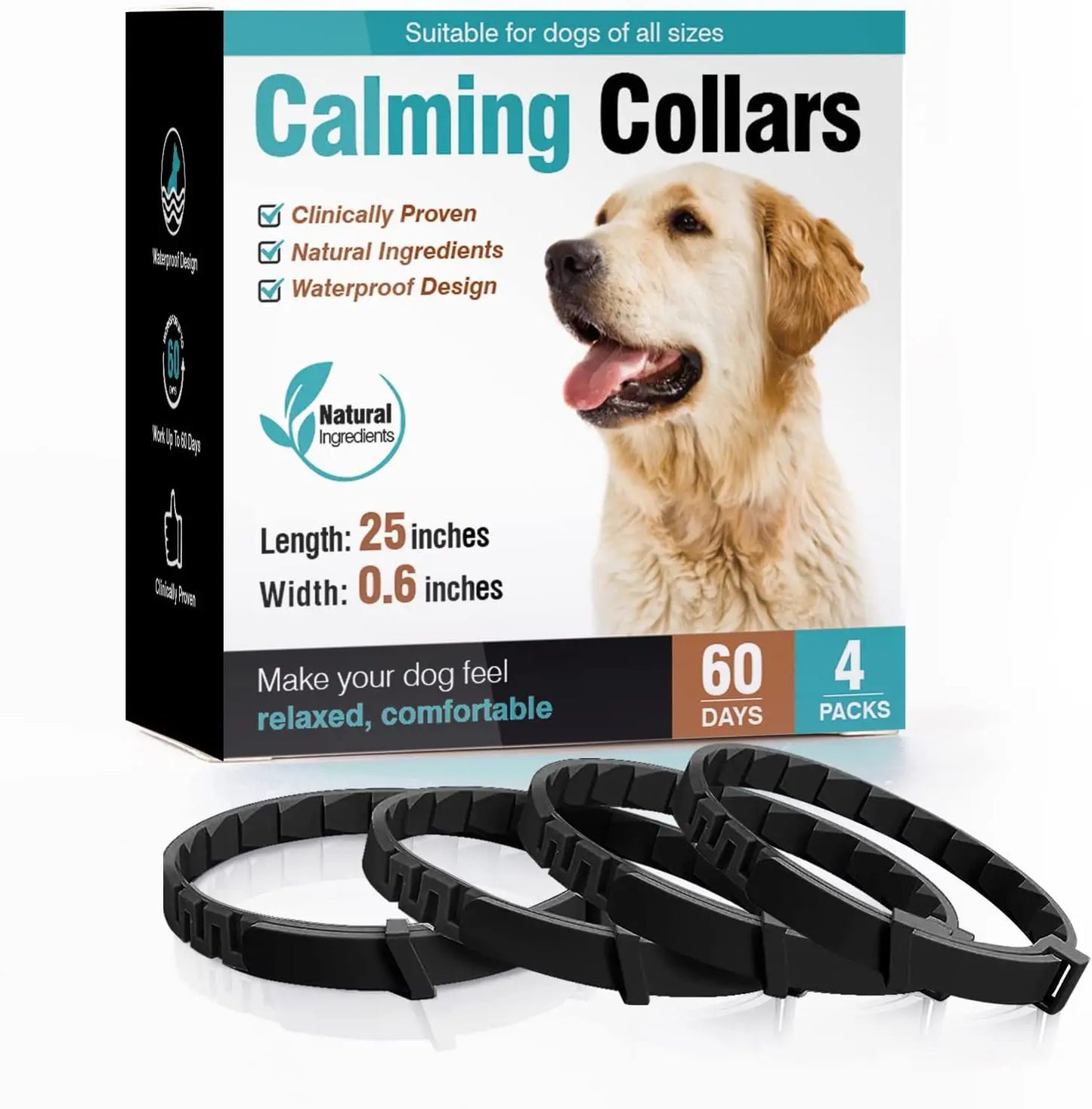3/4 Pc Dogs Calming Pheromone Collars Cats Relieve Anxiety Adjustable Comfortable Collar
