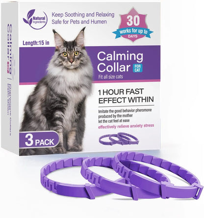 3/4 Pc Dogs Calming Pheromone Collars Cats Relieve Anxiety Adjustable Comfortable Collar