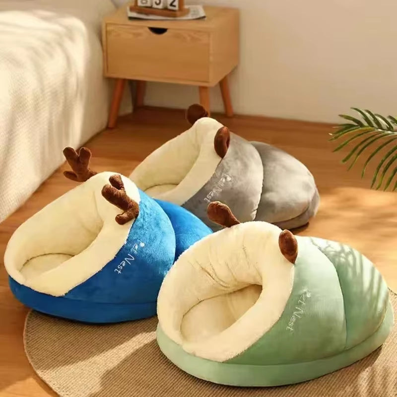 Winter Warm Small Dog Kennel Bed Breathable Doghouse