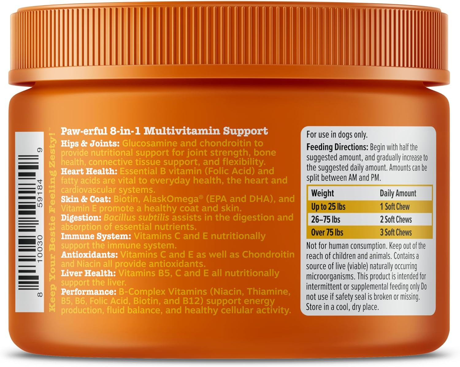 Dog Multivitamin, Chewable Dog Vitamins and Supplements for Hip & Joints, Skin & Coat, Omega 3 Fish Oil for Dogs- Senior & Puppy Multivitamin - Chicken Mini Bites- 90Ct