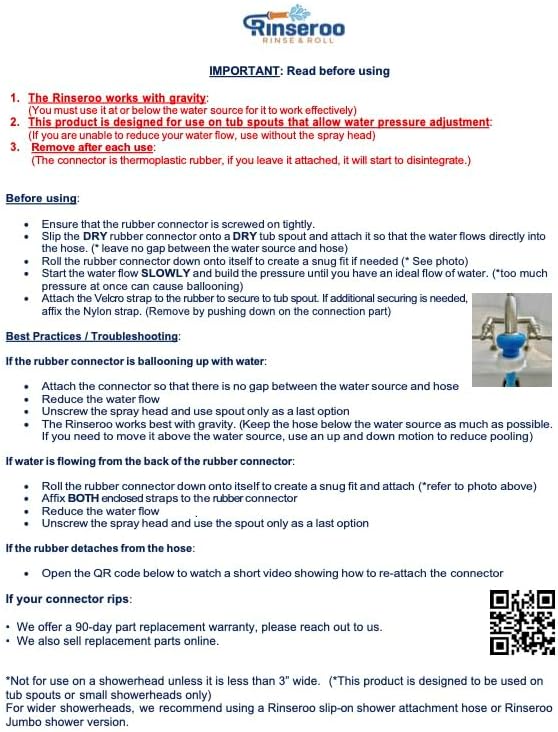 : Slip-On Tub Hose – as Seen on Shark Tank – 5Ft Flex Bathtub Faucet Sprayer – Easy Rinse for Pets, Hair & Cleaning – No Installation Needed – Fits Faucets up to 3” Wide – Mess-Free & Portable