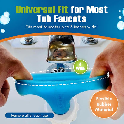 : Slip-On Tub Hose – as Seen on Shark Tank – 5Ft Flex Bathtub Faucet Sprayer – Easy Rinse for Pets, Hair & Cleaning – No Installation Needed – Fits Faucets up to 3” Wide – Mess-Free & Portable