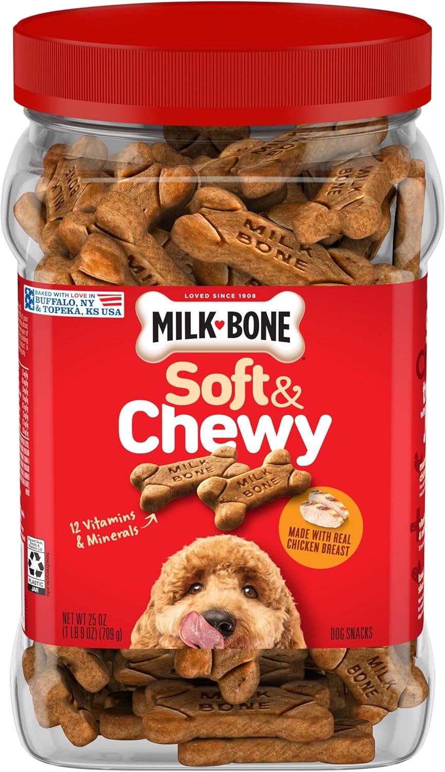Soft & Chewy Dog Treats, Beef & Filet Mignon Recipe, 25 Ounce