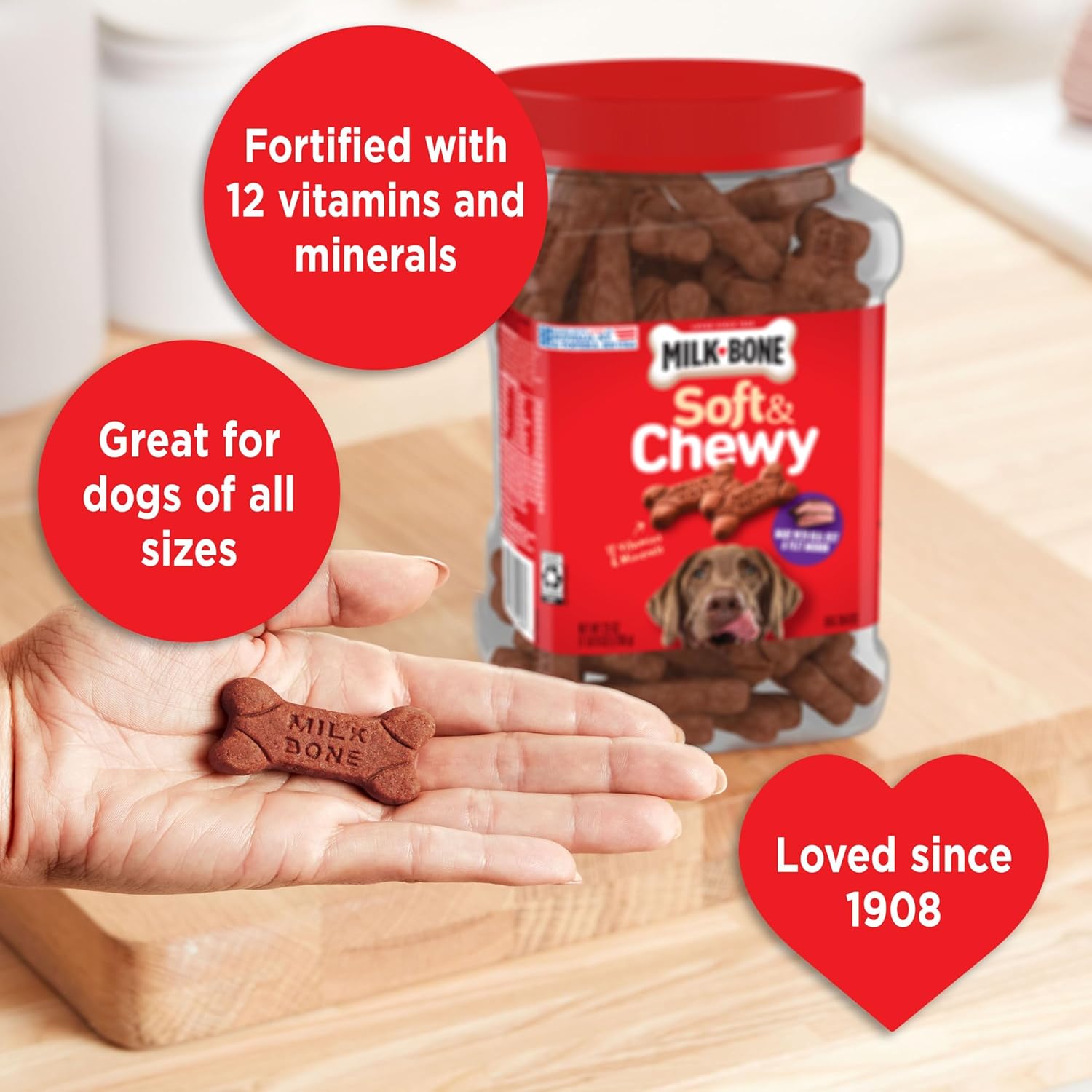 Soft & Chewy Dog Treats, Beef & Filet Mignon Recipe, 25 Ounce