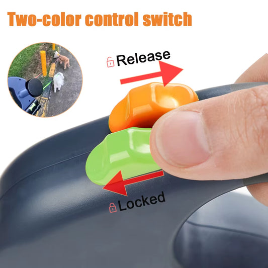3M Retractable Dog Leash for Small Dogs Reflective Dual Pet Leash