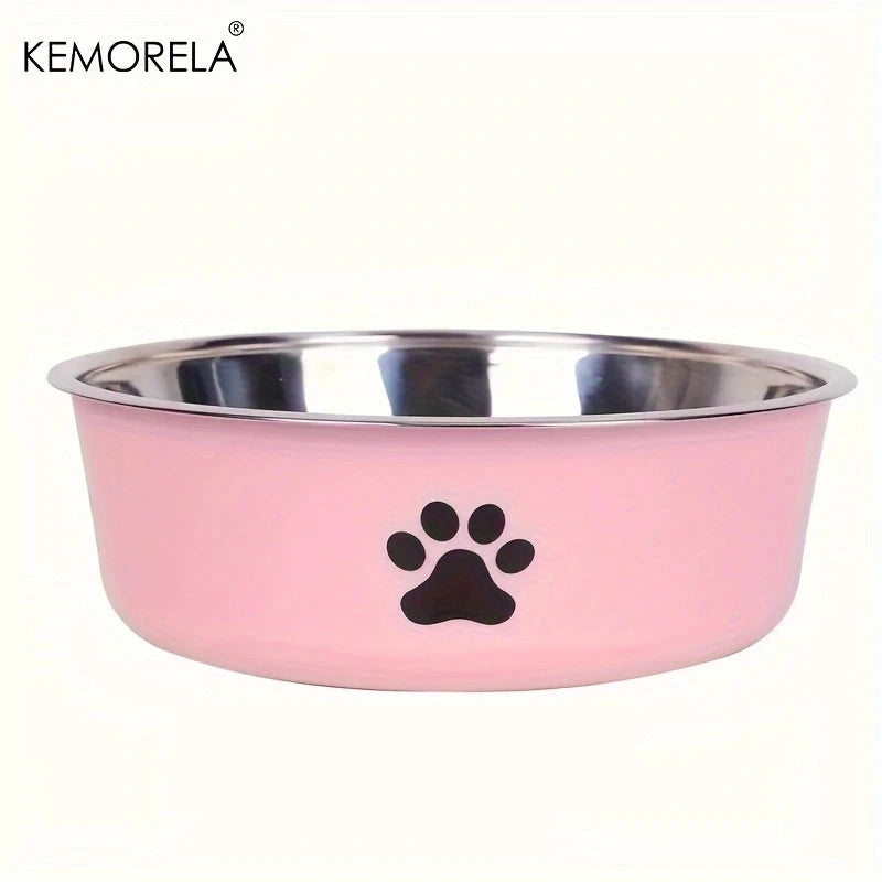 Non-Slip Stainless Steel Pet Bowl for Large Medium Small Dogs and Cats