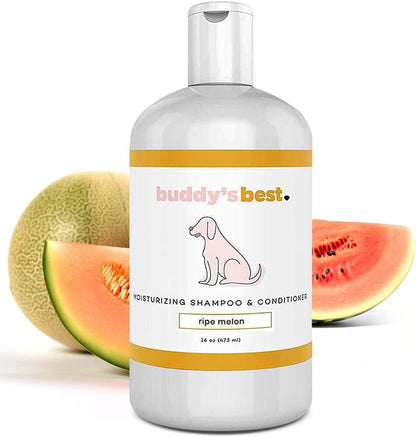 Dog Shampoo for Smelly Dogs - Dog Shampoo and Conditioner for Dry and Sensitive Skin - Moisturizing Puppy Wash Shampoo, Coconut Vanilla Bean Scent, 16Oz