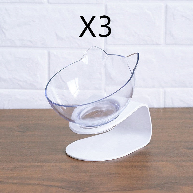 Non Slip Double Cat Bowl with Raised Stand Pet Food Cat Feeder 