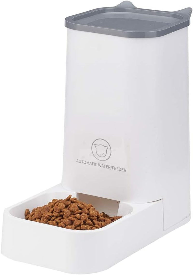 Automatic Feeder Set, 1-Gallon Water Dispenser and 2.1Kg Pet Food Feeder, Small Pet Waterer and Feeder, Self-Dispensing, Polypropylene Material, for Cats and Dogs