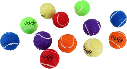 X-Small Dog Tennis Balls 1.5" Pack of 12- Puppy Mini Fetch Pet Little Tennis Balls -Yellow/Pink