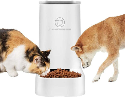 Automatic Feeder Set, 1-Gallon Water Dispenser and 2.1Kg Pet Food Feeder, Small Pet Waterer and Feeder, Self-Dispensing, Polypropylene Material, for Cats and Dogs