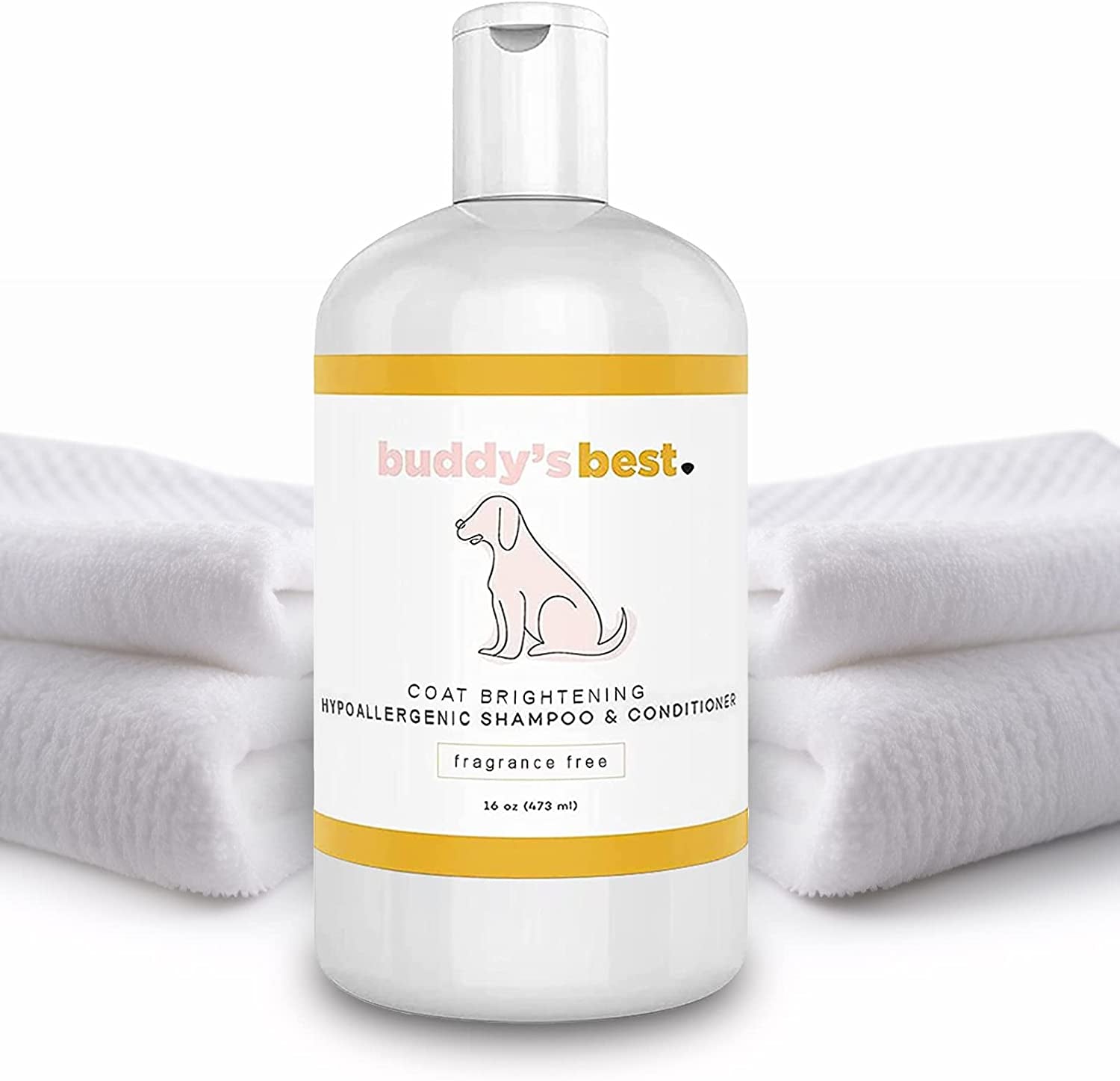 Dog Shampoo for Smelly Dogs - Dog Shampoo and Conditioner for Dry and Sensitive Skin - Moisturizing Puppy Wash Shampoo, Coconut Vanilla Bean Scent, 16Oz