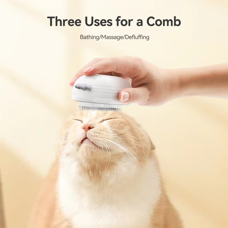  Pet Steam Comb Cat Electric Spray Brushes for Dog Hair Removal 