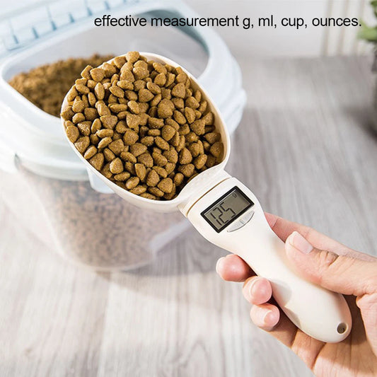 Pet Food Measuring Scoop Electronic Dog Cat Food Measuring Cup Digital Spoon